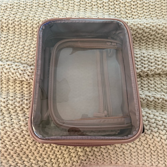 Calpak Large Clear Cosmetics Case in Mauve - Like New - Picture 10 of 12